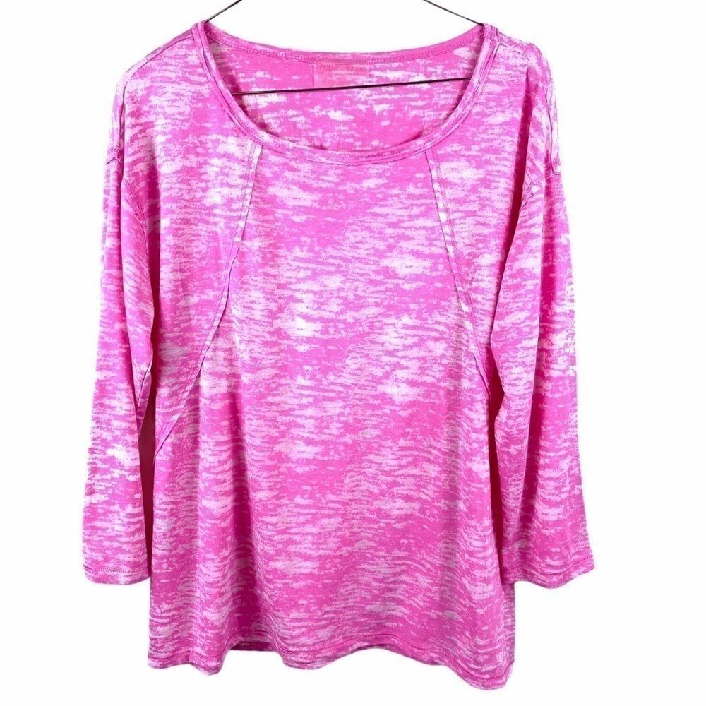 Betsey Johnson Performance Pink Burnout Top